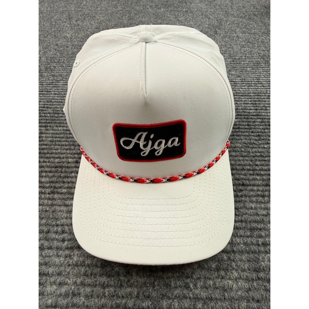 Imperial Hat Mens OSFA White Excellent Ajga Patch Performance Rope Snapback Cap